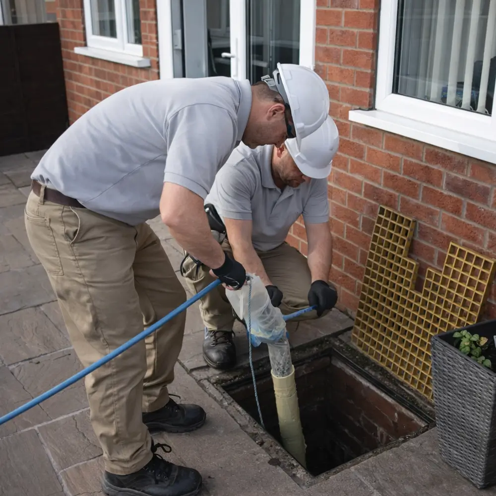 Blocked drain repair service in Carshalton